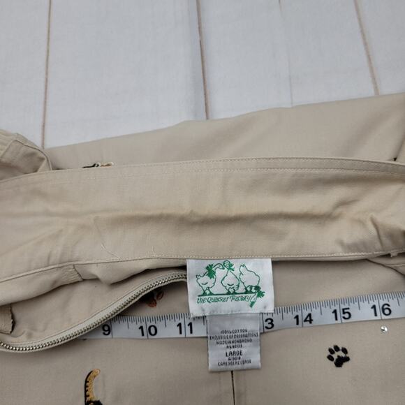 Vintage Quacker Factory AOP embroidered cat jacket zip up Grandma core - Picture 8 of 8